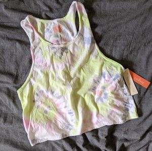 ✌️ NWT Tie-Dye Semi-Cropped Racerback Tank ✌️